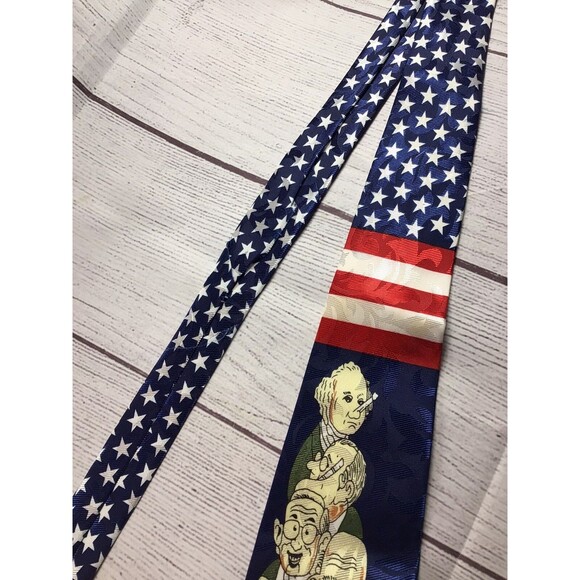 Vintage US Presidents Characture Faces Neck Tie - Picture 7 of 16